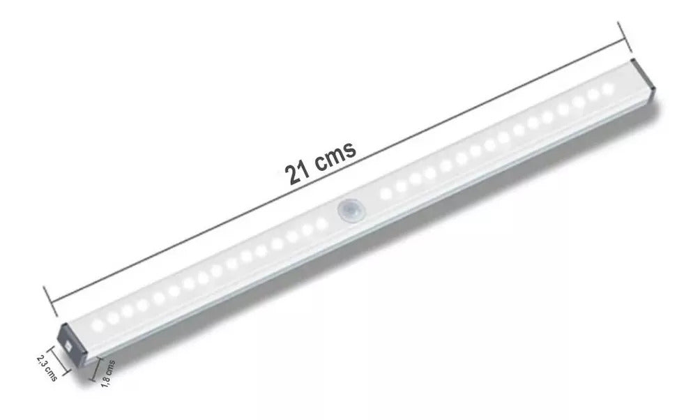 Luz Led Barra Con Sensor Movimiento 21cm