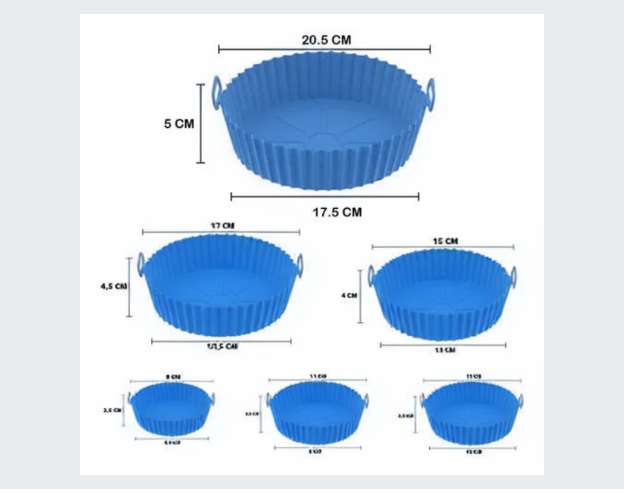Pack 6 Molde Silicona Air Fryer